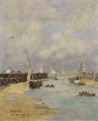 Marée basse à Trouville (Eugène Boudin) - Muzeo.com