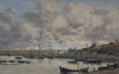 Marine. Le port de Camaret (Eugène Boudin) - Muzeo.com