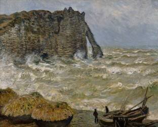 Mer agitée à Etretat (Claude Monet) - Muzeo.com