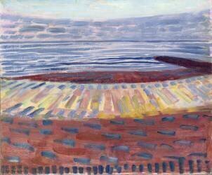 Mer après le coucher du soleil (Piet Mondrian) - Muzeo.com