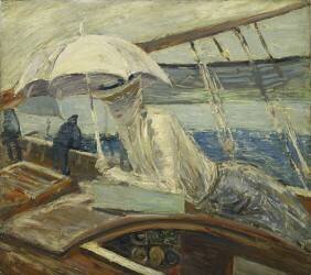 Mme Helleu en mer (Paul César Helleu) - Muzeo.com
