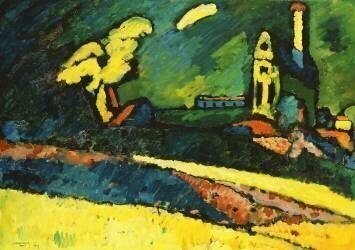 Murnau - Paysage avec église I (Wassily Kandinsky) - Muzeo.com