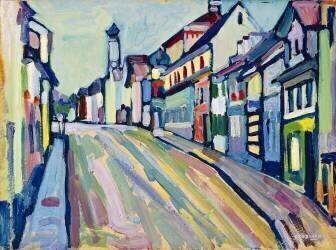 Murnau - Rue du marché inférieur (Wassily Kandinsky) - Muzeo.com
