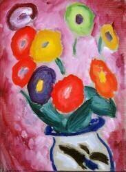 Nature Morte : Pot de Fleur sur un Coin de Table (Alexej von Jawlensky) - Muzeo.com