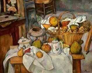 Nature morte au panier ou La Table de cuisine (Paul Cézanne) - Muzeo.com