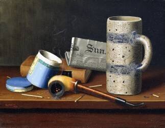 Nature morte avec boîte de tabac (William Michael Harnett) - Muzeo.com