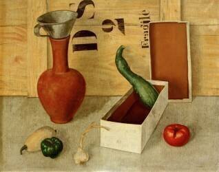 Nature morte avec couvercle de boîte (Rudolf Wacker) - Muzeo.com