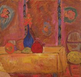 Nature Morte avec Cruche et Sculpture sur une Table (Alexej von Jawlensky) - Muzeo.com