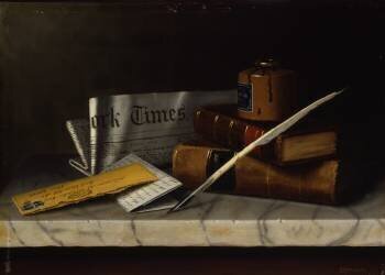 Nature morte avec lettre à M. Clarke (William Michael Harnett) - Muzeo.com