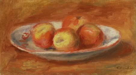 Nature morte avec quatre pommes sur une assiette (Auguste Renoir) - Muzeo.com