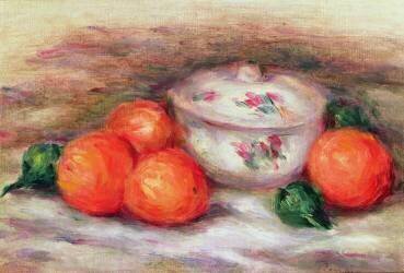 Nature morte avec un plat couvert et des oranges (Auguste Renoir) - Muzeo.com