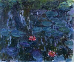 Nénuphars avec reflets d'un saule (Claude Monet) - Muzeo.com