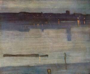 Nocturne en Bleu et Vert (James Abbott McNeill Whistler) - Muzeo.com