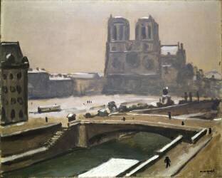 Notre-Dame sous la neige (Albert Marquet) - Muzeo.com