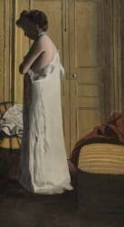 Nu dans un intérieur, femme retirant sa chemise (Félix Vallotton) - Muzeo.com