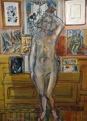 Nu debout aux tableaux (Raoul Dufy) - Muzeo.com