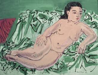 Nu sur un canapé bleu (Le modèle Rosetti) (Raoul Dufy) - Muzeo.com