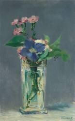 Oeillets et clématites dans un vase de cristal (Edouard Manet) - Muzeo.com