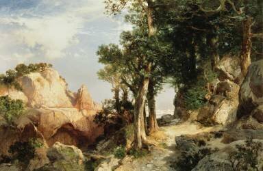 On the Berry Trail - Grand Canyon of Arizona (Thomas Moran) - Muzeo.com