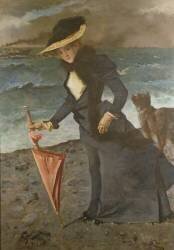 On The Sea Shore (Alfred Stevens) - Muzeo.com