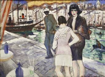 Par le quai (Christopher Nevinson) - Muzeo.com