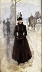 Parisienne sur le boulevard (Jean Béraud) - Muzeo.com
