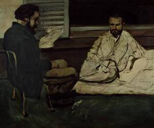 Paul Alexis lisant un manuscrit d'Emile Zola (Paul Cézanne) - Muzeo.com