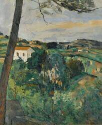 Paysage au toit rouge ou le pin d'Estaque (Paul Cézanne) - Muzeo.com