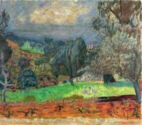Paysage avec soleil couchant (Pierre Bonnard) - Muzeo.com