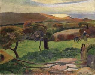 Paysage de Bretagne (Paul Gauguin) - Muzeo.com