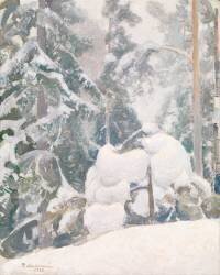 Paysage d'hiver (Pekka Halonen) - Muzeo.com