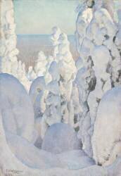 Paysage d'hiver à Kinahmi (Pekka Halonen) - Muzeo.com