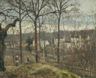 Paysage d'hiver à Louveciennes (Camille Pissarro) - Muzeo.com