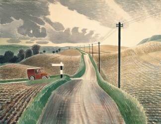 Paysage du Wiltshire (Eric Ravilious) - Muzeo.com