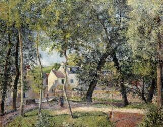 Paysage à Osny près de l'abreuvoir (Camille Pissarro) - Muzeo.com
