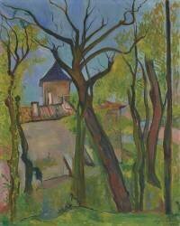 Paysage à Saint-Bernard (Ain) (Suzanne Valadon) - Muzeo.com