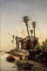 Paysage égyptien (Carlos de Haes) - Muzeo.com