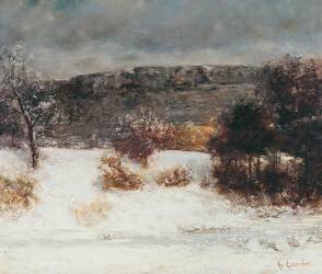 Paysage enneigé (Gustave Courbet) - Muzeo.com