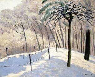 Paysage enneigé au Bois de Boulogne (Félix Vallotton) - Muzeo.com