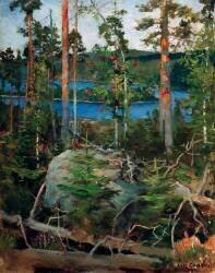 Paysage près de Lac Jamajärvi (Akseli Gallen-Kallela) - Muzeo.com