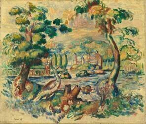 Paysage, projet de tapisserie (Auguste Renoir) - Muzeo.com