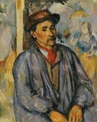 Paysan en haut bleu (Paul Cézanne) - Muzeo.com