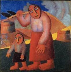 Paysanne avec des seaux (Kazimir Malevitch) - Muzeo.com