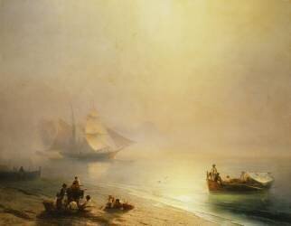Pêcheurs au bord de la mer (Ivan Aivazovsky) - Muzeo.com