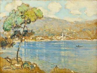 Petite plage de Menton (Jean-François Raffaelli) - Muzeo.com