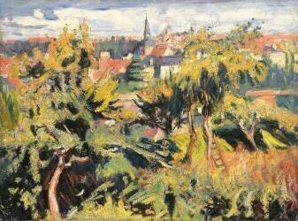 Petite ville derrière les arbres (Achille Emile Othon Friesz) - Muzeo.com
