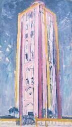 Phare de Westkapelle, en orange, rose, violet et bleu (Piet Mondrian) - Muzeo.com