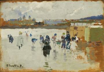 Plage de La Concha (Joaquin Sorolla y Bastida) - Muzeo.com