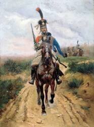 Pointe d'avant-garde, 9e Hussards, 1806 (Edouard Detaille) - Muzeo.com