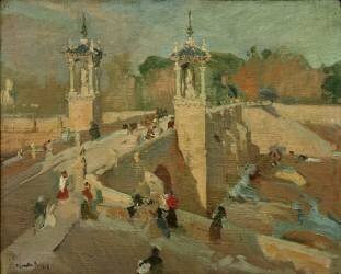Pont del Real à Valence (Joaquin Sorolla y Bastida) - Muzeo.com